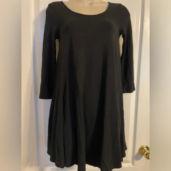 NWOT American‎ Eagle Black Midi Dress Size XS Oversized - Picture 1 of 6